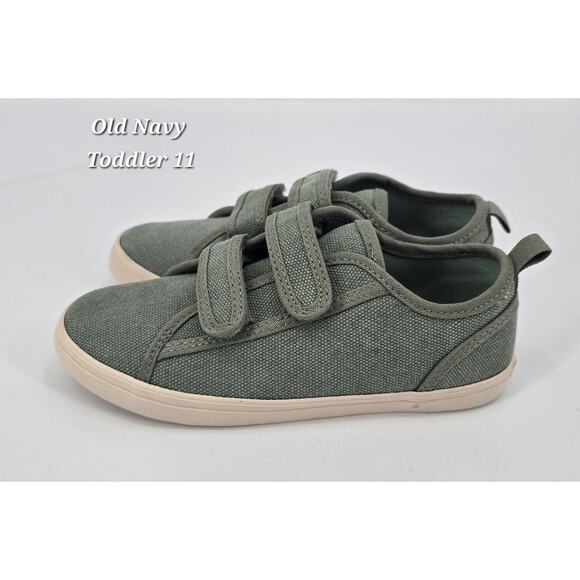 Old Navy Olive Green Canvas Kids’ Sneakers – Size 11 (17.5 cm) - Picture 1 of 8